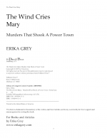 The Wind Cries Mary by: Erika Grey ISBN10: 0979019915